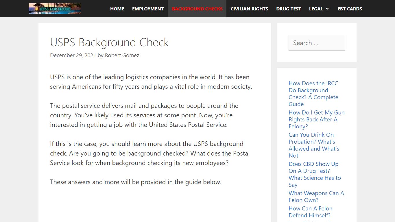 USPS Background Check in 2022 [Nationwide] - Jobs For Felons: Jobs for ...